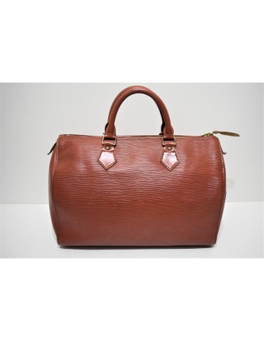 Louis Vuitton, Sac speedy 35 en cuir cognac rembourrage situé sous