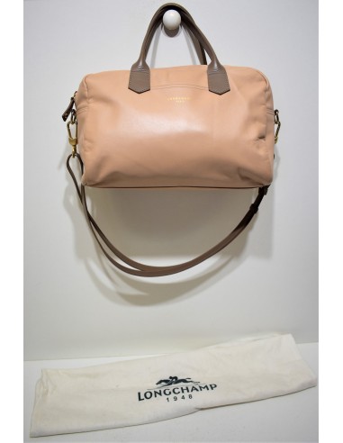 Longchamp, Sac Kate " 2.0 ", boston avec une bandoulière en cuir beige store