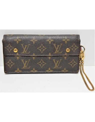 Louis Vuitton, Portefeuille en toile monogram " Accordéon " avec sa chainette 50-70% off 