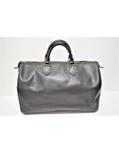 Louis Vuitton, Sac speedy 35 en cuir noir Livraison rapide