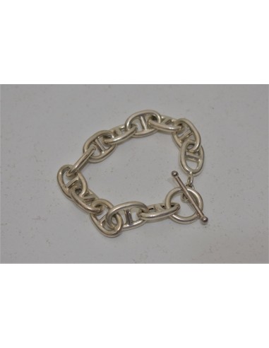 Beau Bracelet maillons " Chaine d' Ancre " en argent (esprit hermès) JUSQU'A -70%! 